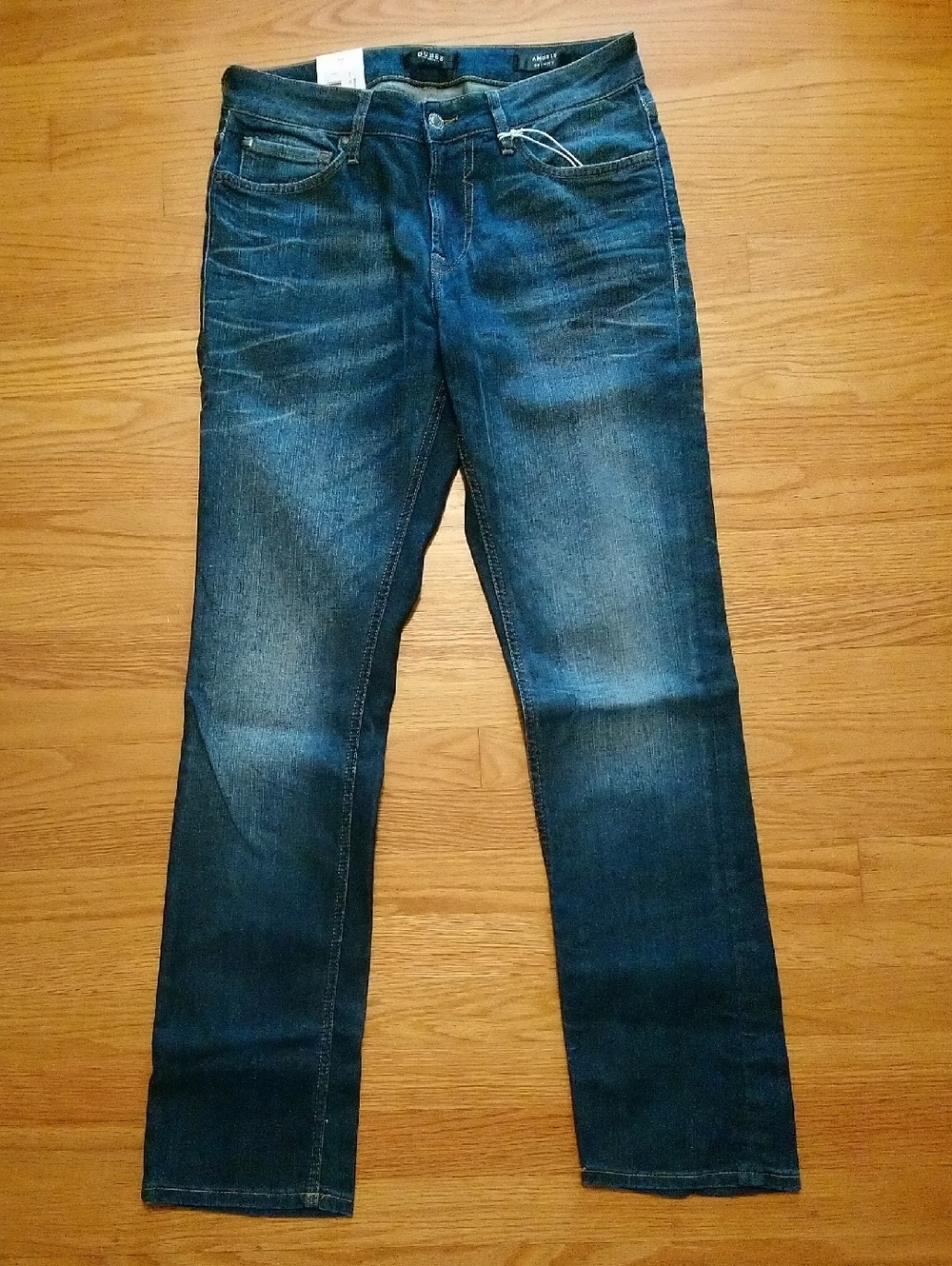 Guess Men's Blue Straight Jeans